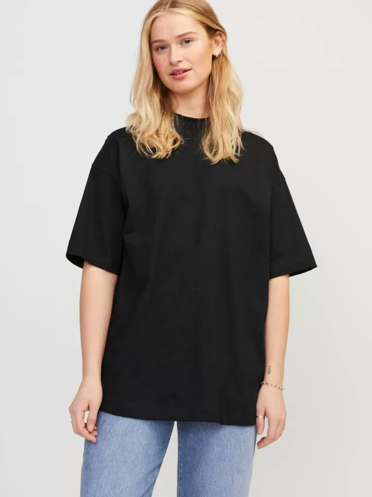 JACK & JONES Topy^JXVALERIA T-shirt Czarny