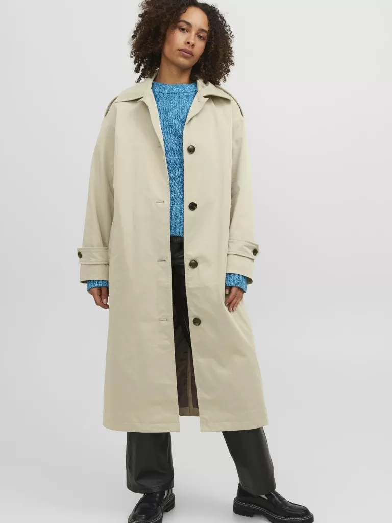 JACK & JONES Kurtki I Płaszcze^JXVERONA Płaszcz prochowiec Beżowy