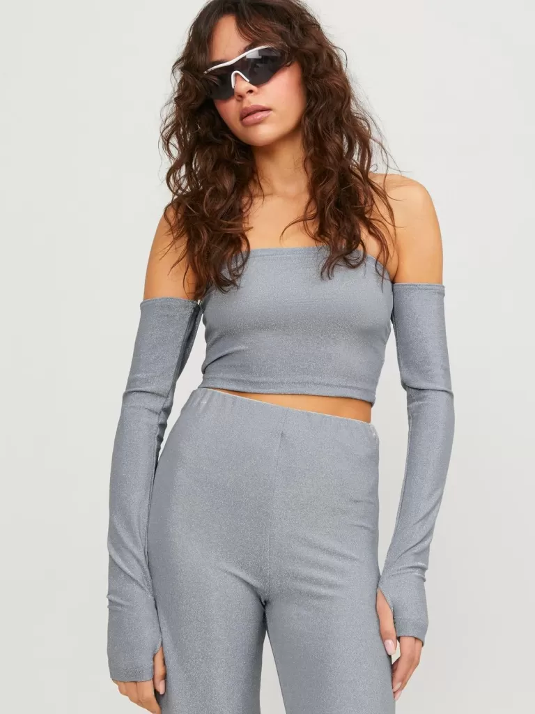JACK & JONES Topy^JXZIA Góra Szary