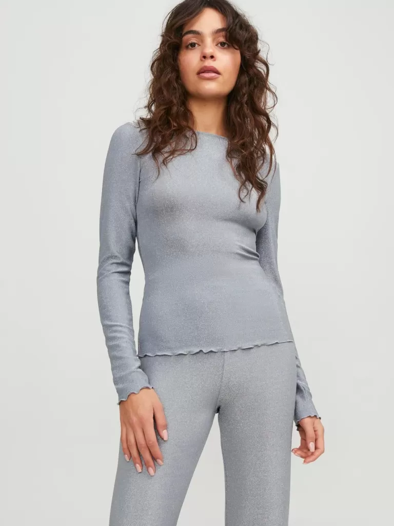 JACK & JONES Topy^JXZIA Góra Szary
