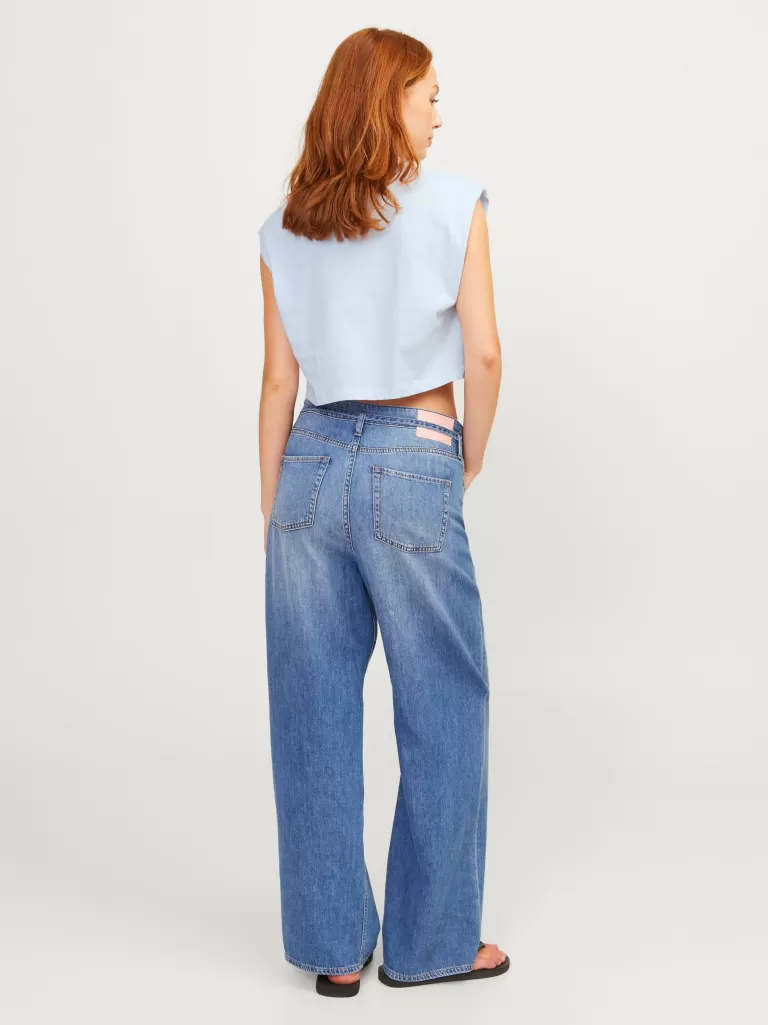 JACK & JONES Topy^JXZOE T-shirt Niebieski