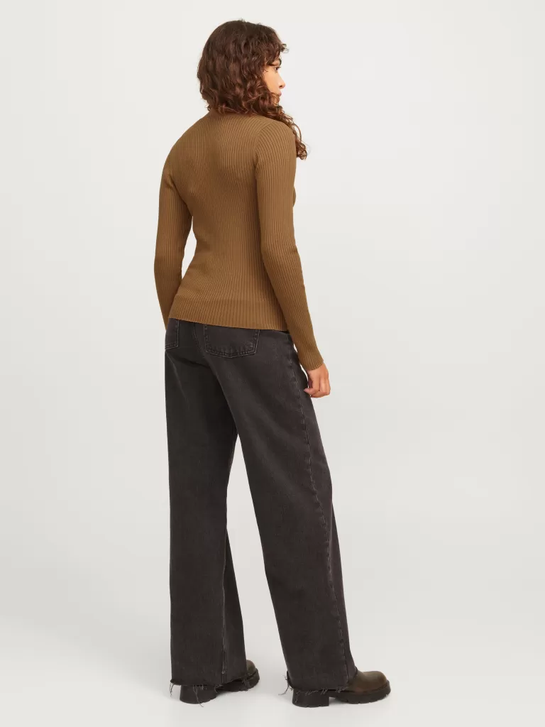 JACK & JONES Swetry^JXZOMA Sweter wkładany przez głowę Brązowy