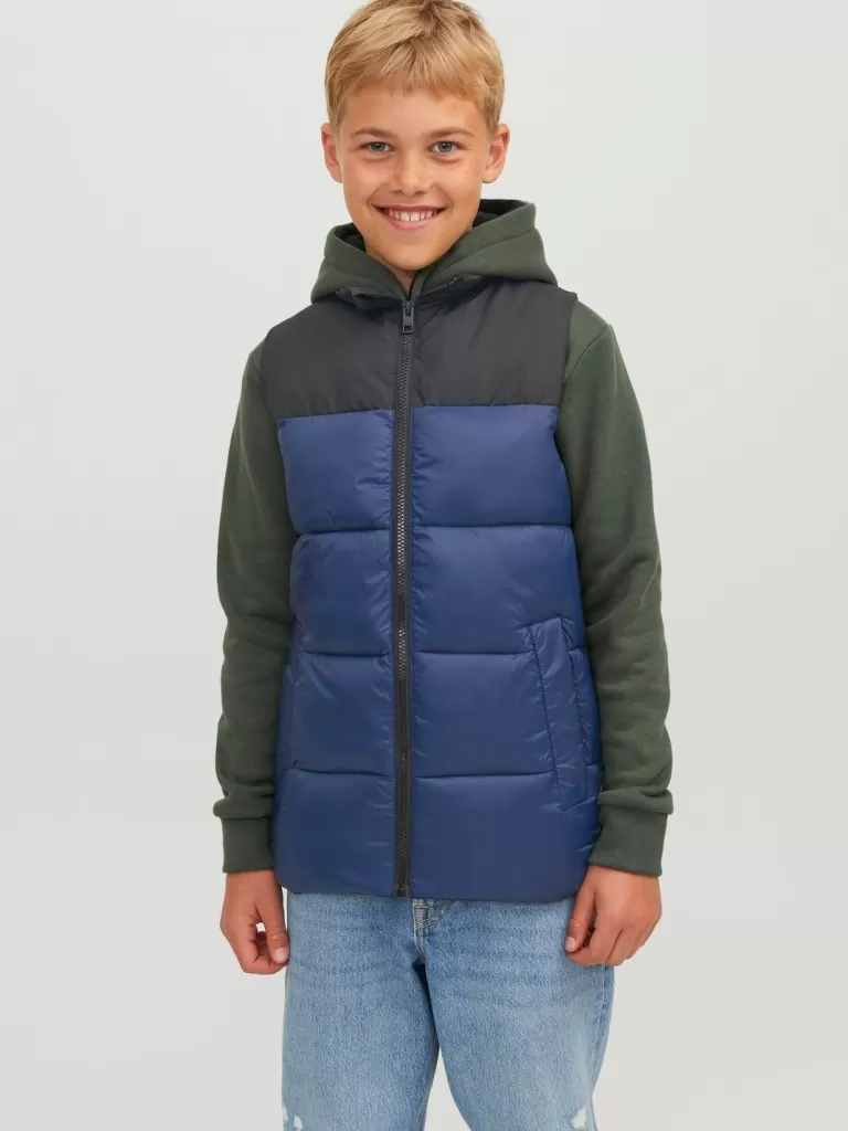 JACK & JONES Kurtki | Wyprzedaż^Kamizelka Junior Niebieski
