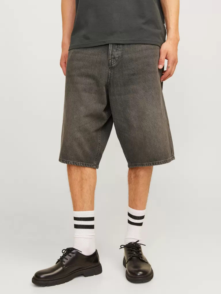 JACK & JONES Krótkie Spodenki | Szorty Jeansowe^Krój baggy Jeansowe szorty Czarny