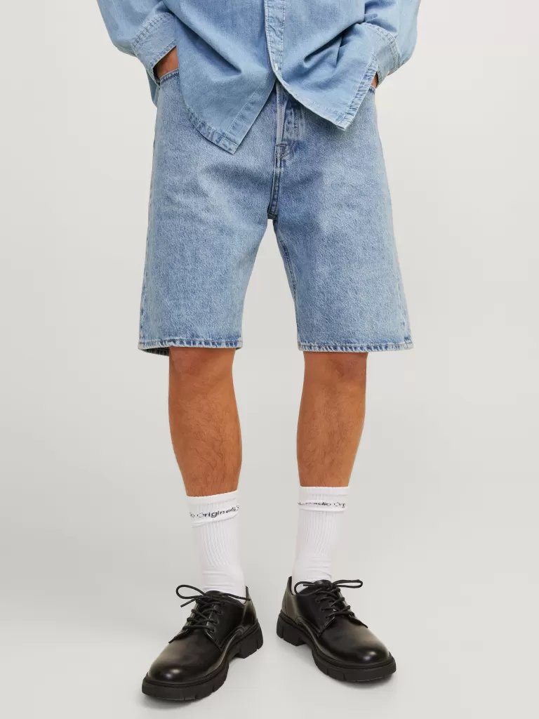 JACK & JONES Krótkie Spodenki^Krój baggy Szorty o kroju baggy Niebieski