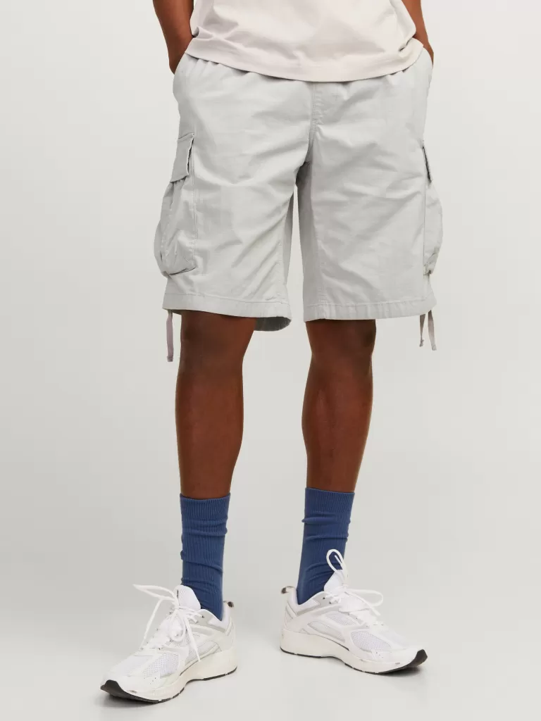 JACK & JONES Krótkie Spodenki^Krój balonowy Krótkie bojówki Szary