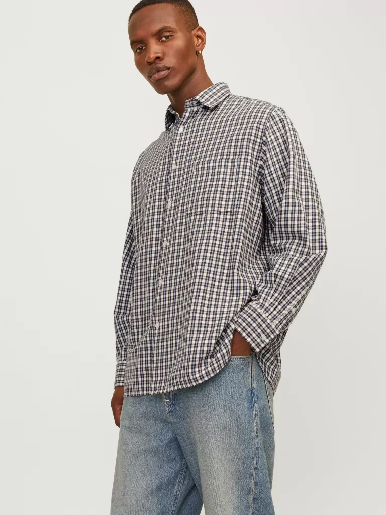 JACK & JONES Koszule^Krój oversize Koszula Niebieski