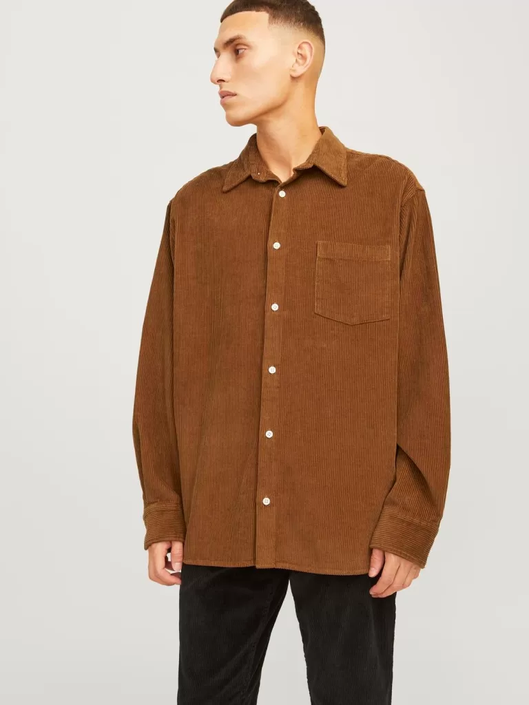 JACK & JONES Koszule^Krój oversize Koszula Brązowy