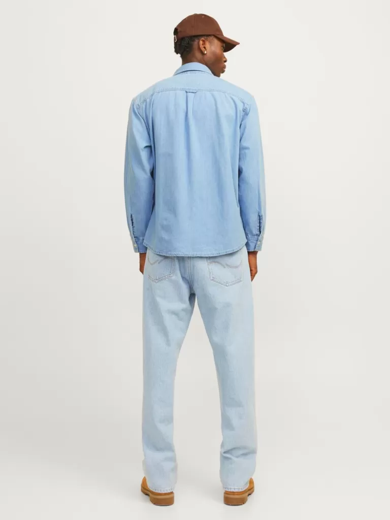 JACK & JONES Koszule | Jeansowe Koszule^Krój pudełkowy Koszula jeansowa Niebieski