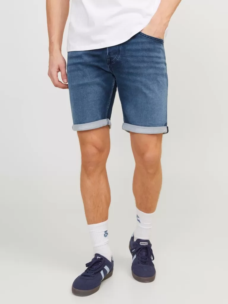 JACK & JONES Krótkie Spodenki | Szorty Jeansowe^Krój regularny Jeansowe szorty Niebieski
