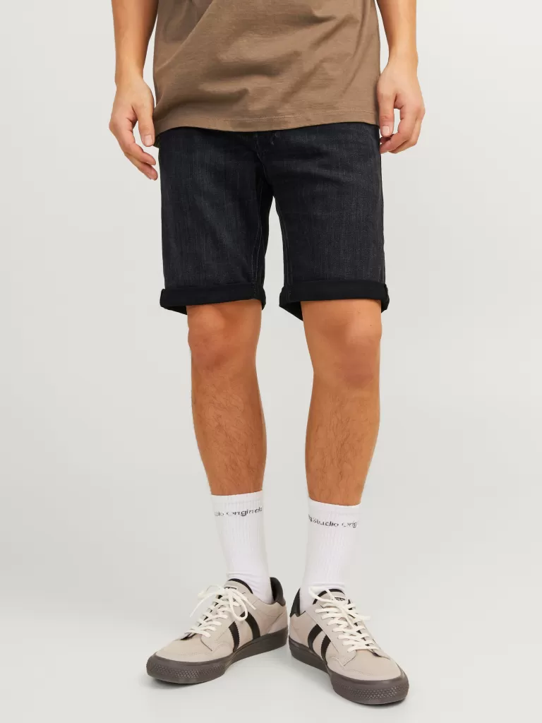 JACK & JONES Krótkie Spodenki | Szorty Jeansowe^Krój regularny Jeansowe szorty Czarny