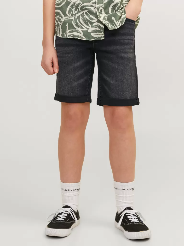 JACK & JONES Krótkie Spodenki | Wyprzedaż^Krój regularny Jeansowe szorty Junior Czarny