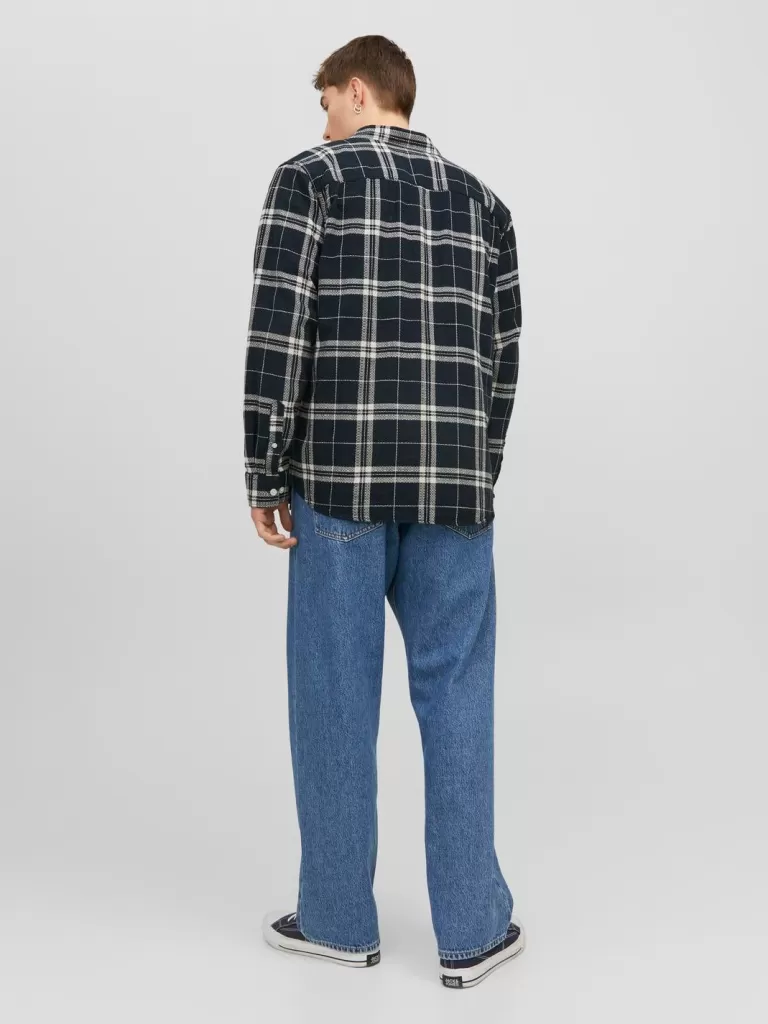 JACK & JONES Koszule^Krój regularny Koszula w kratę Czarny