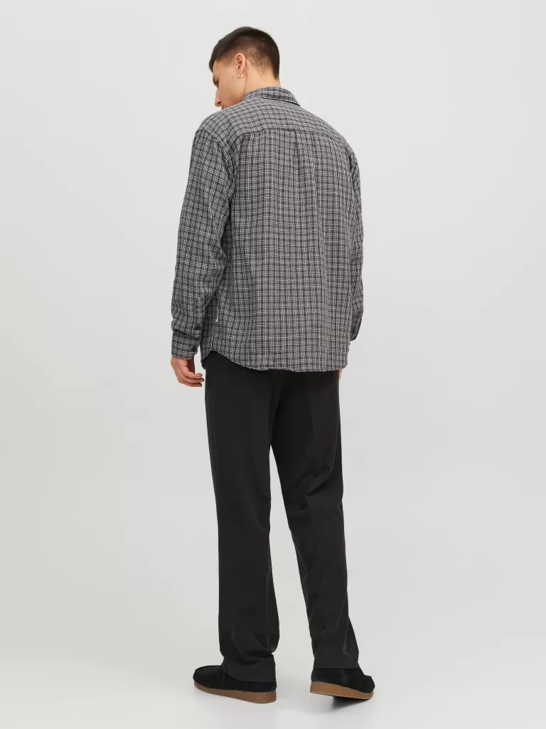 JACK & JONES Koszule^Krój regularny Koszula w kratę Czarny
