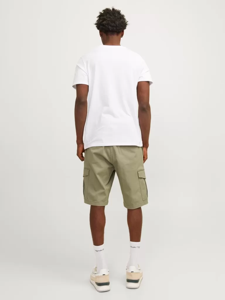 JACK & JONES Krótkie Spodenki^Krój regularny Krótkie bojówki Zielony