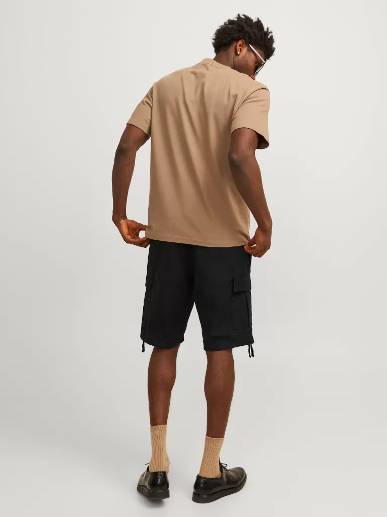 JACK & JONES Krótkie Spodenki^Krój regularny Krótkie bojówki Czarny