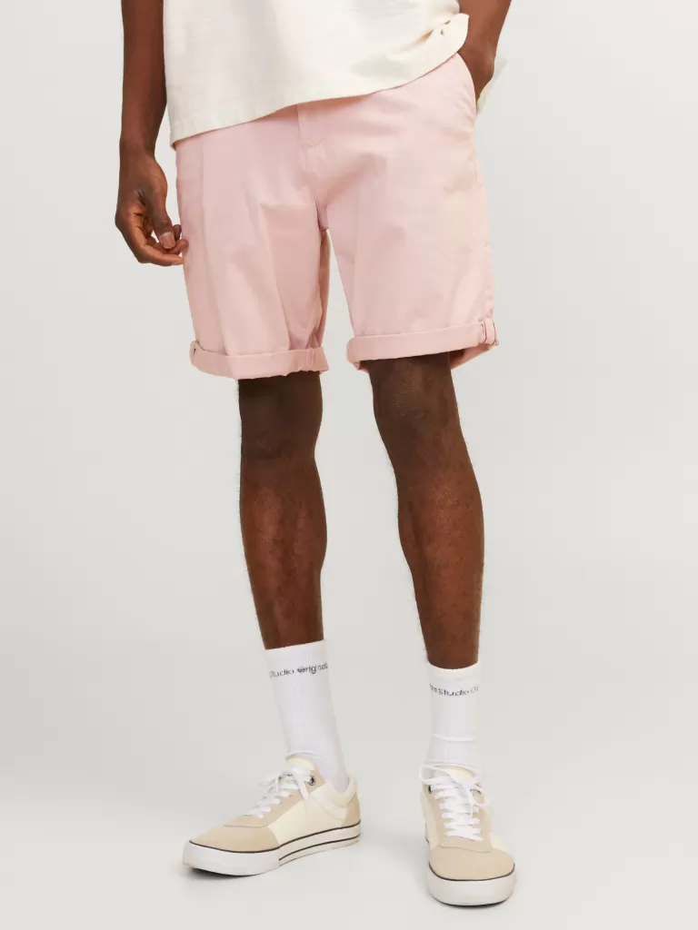 JACK & JONES Krótkie Spodenki^Krój regularny Krótkie chinosy Róży
