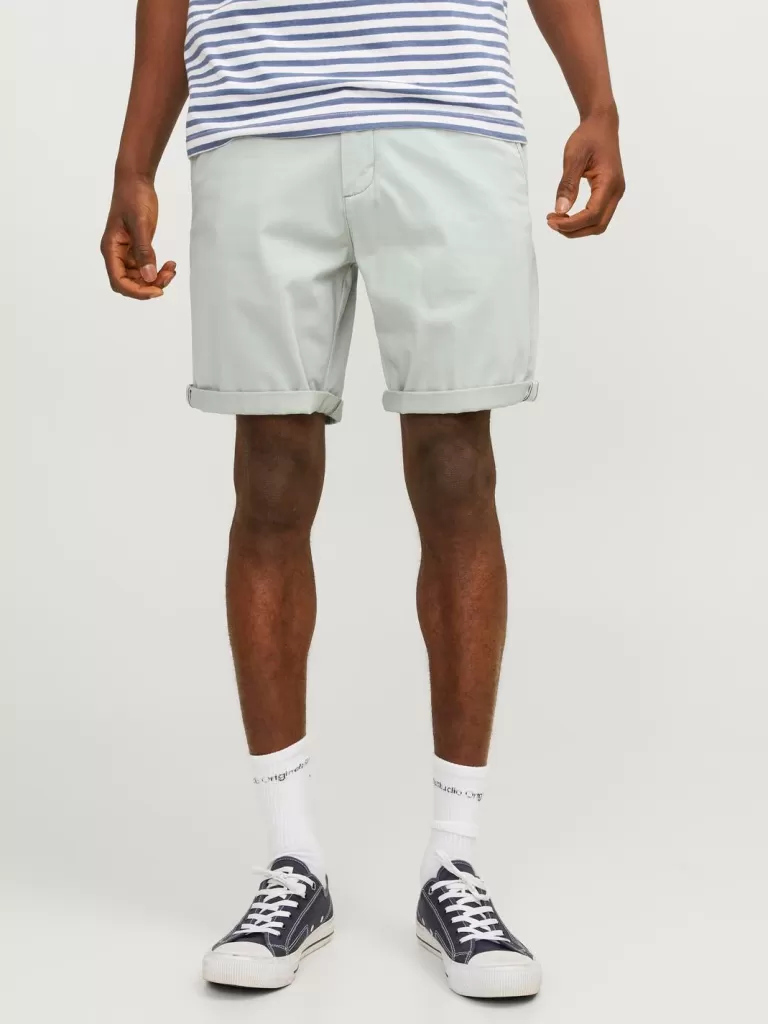 JACK & JONES Krótkie Spodenki^Krój regularny Krótkie chinosy Zielony