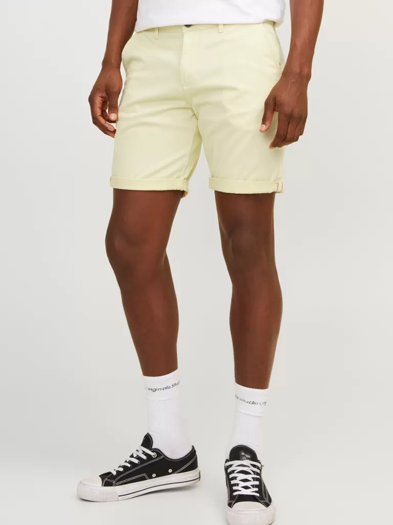 JACK & JONES Krótkie Spodenki^Krój regularny Krótkie chinosy Żółty