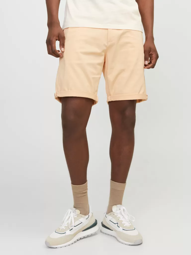 JACK & JONES Krótkie Spodenki^Krój regularny Krótkie chinosy Pomarańczowy