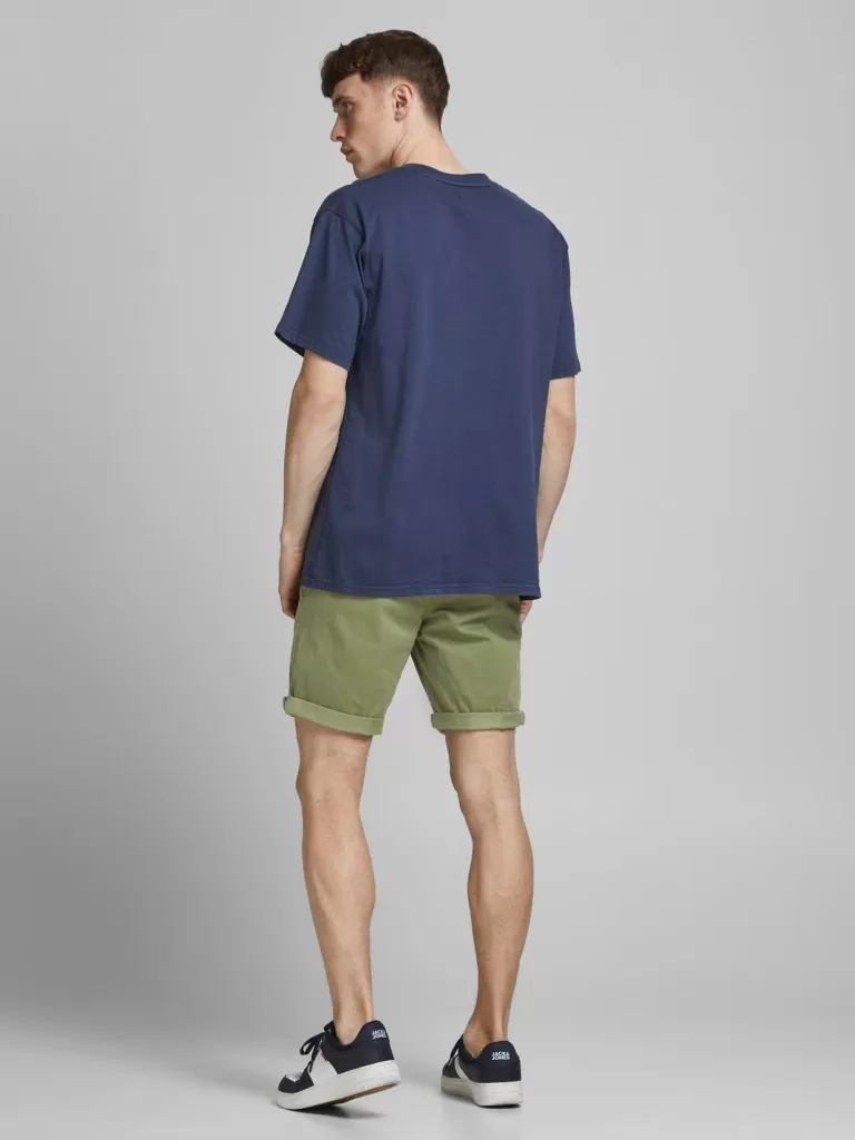 JACK & JONES Krótkie Spodenki^Krój regularny Krótkie chinosy Zielony