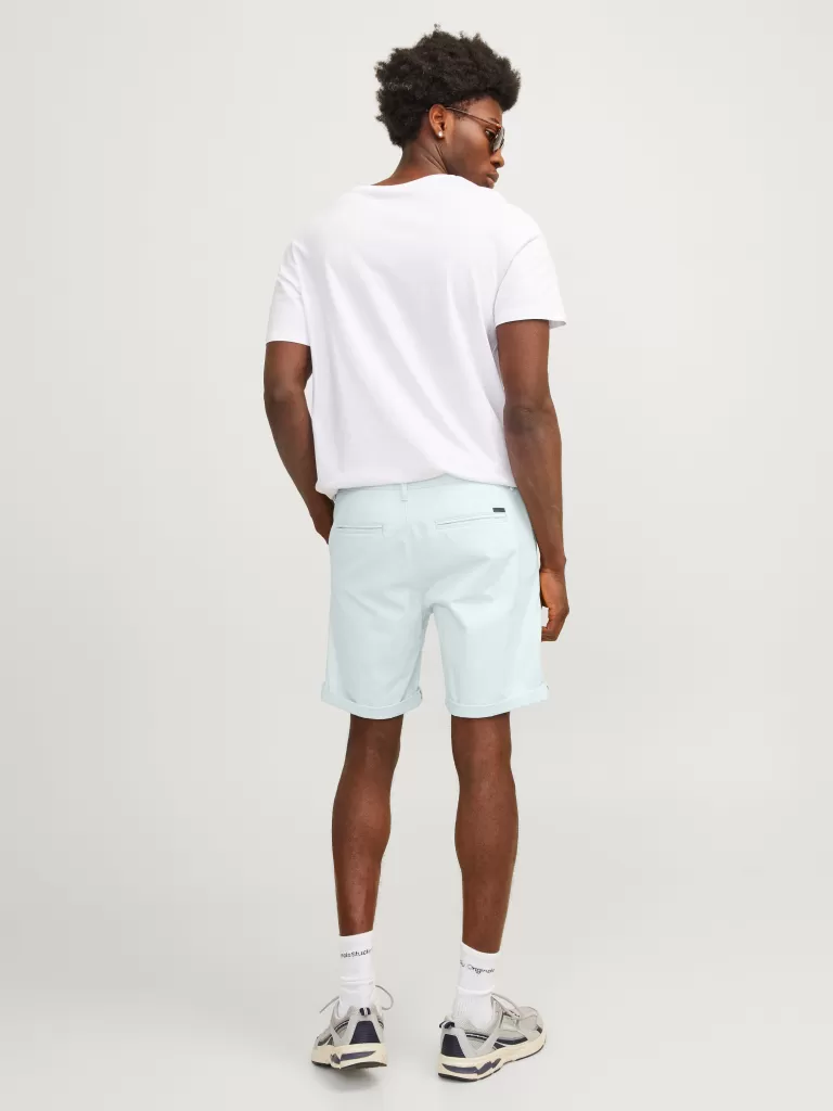 JACK & JONES Krótkie Spodenki^Krój regularny Krótkie chinosy Niebieski