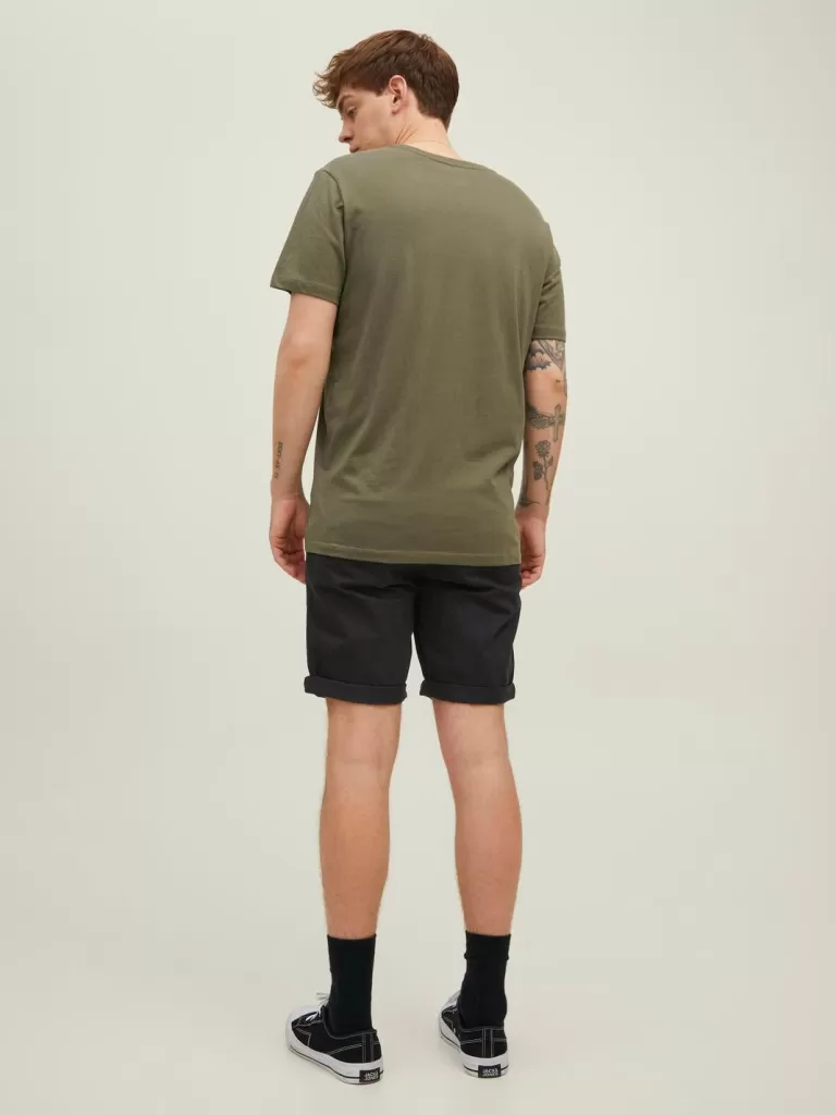 JACK & JONES Krótkie Spodenki^Krój regularny Krótkie chinosy Czarny