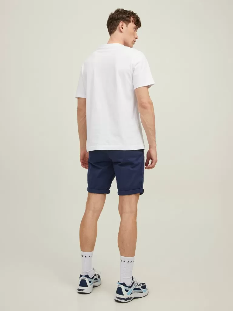 JACK & JONES Krótkie Spodenki^Krój regularny Krótkie chinosy Niebieski