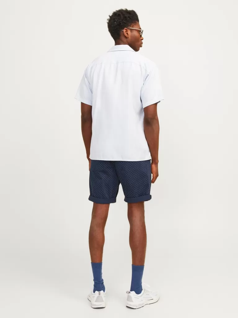 JACK & JONES Krótkie Spodenki^Krój regularny Krótkie chinosy Niebieski