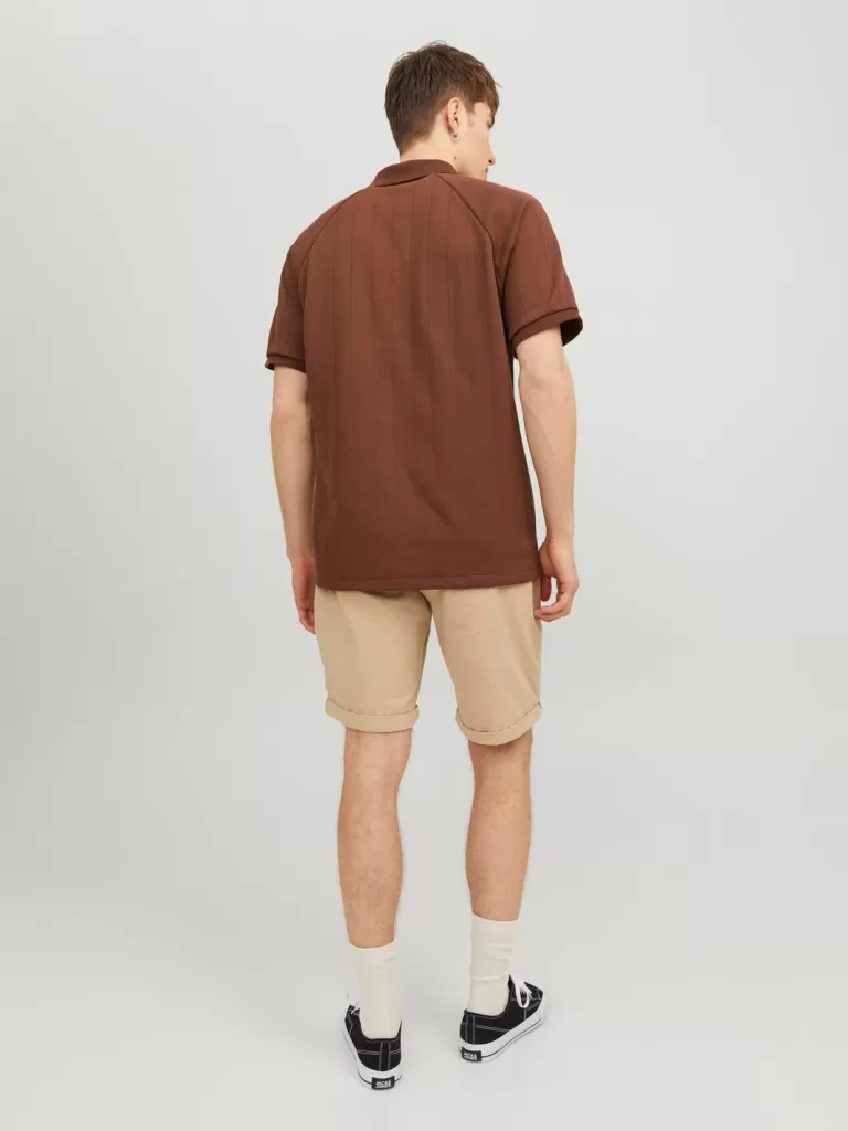 JACK & JONES Krótkie Spodenki^Krój regularny Krótkie chinosy Beżowy