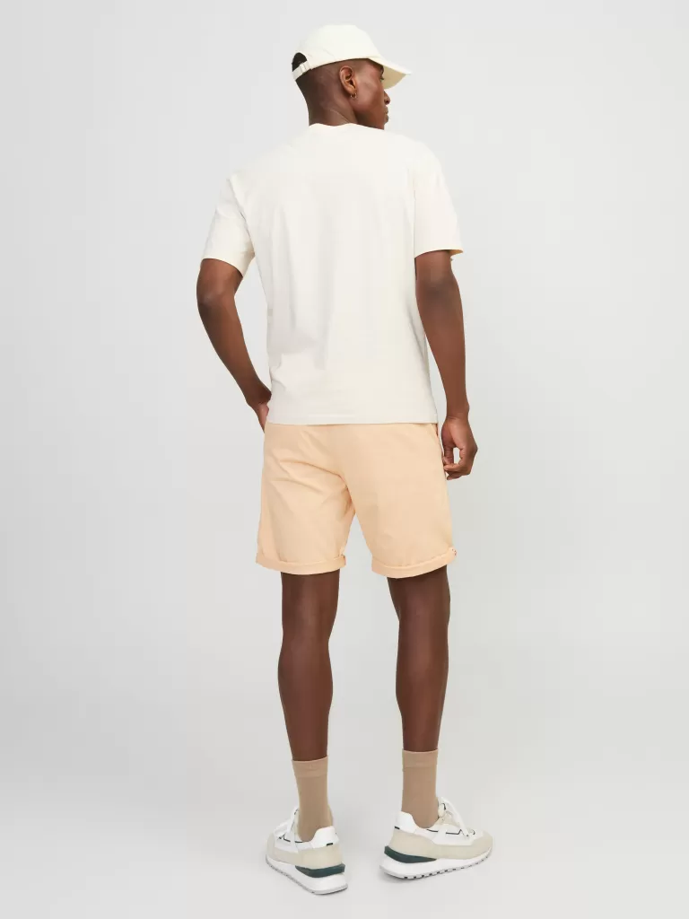 JACK & JONES Krótkie Spodenki^Krój regularny Krótkie chinosy Pomarańczowy