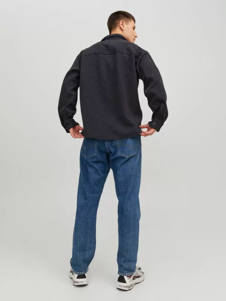 JACK & JONES Koszule^Krój regularny Kurtka koszulowa Czarny