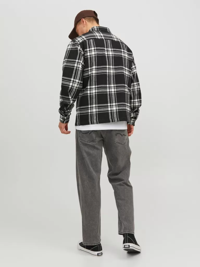 JACK & JONES Koszule^Krój regularny Kurtka koszulowa Czarny