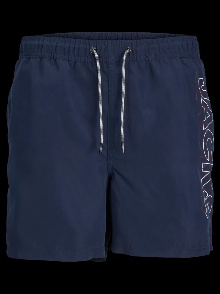JACK & JONES Krótkie Spodenki | Wyprzedaż^Krój regularny Spodenki kąpielowe regular fit Mini Niebieski