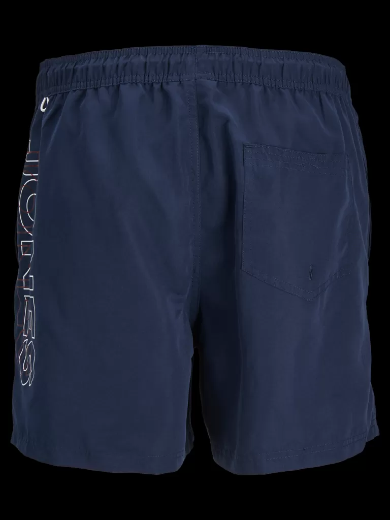 JACK & JONES Krótkie Spodenki | Wyprzedaż^Krój regularny Spodenki kąpielowe regular fit Mini Niebieski