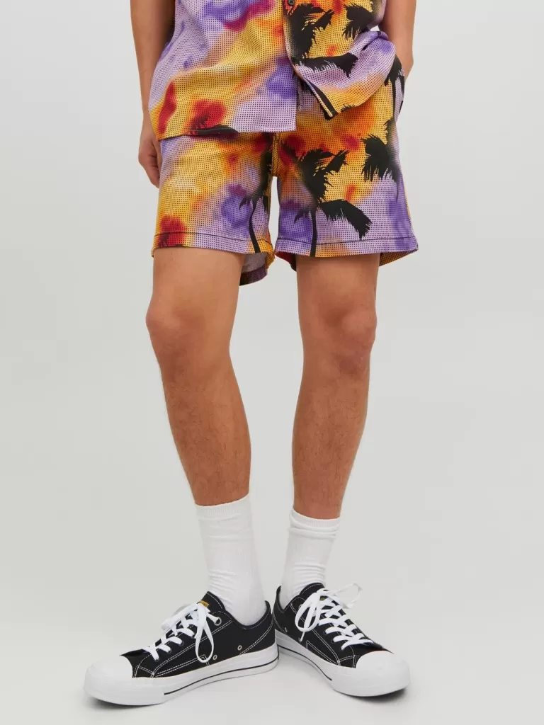 JACK & JONES Krótkie Spodenki^Krój regularny Szorty Fioletowy