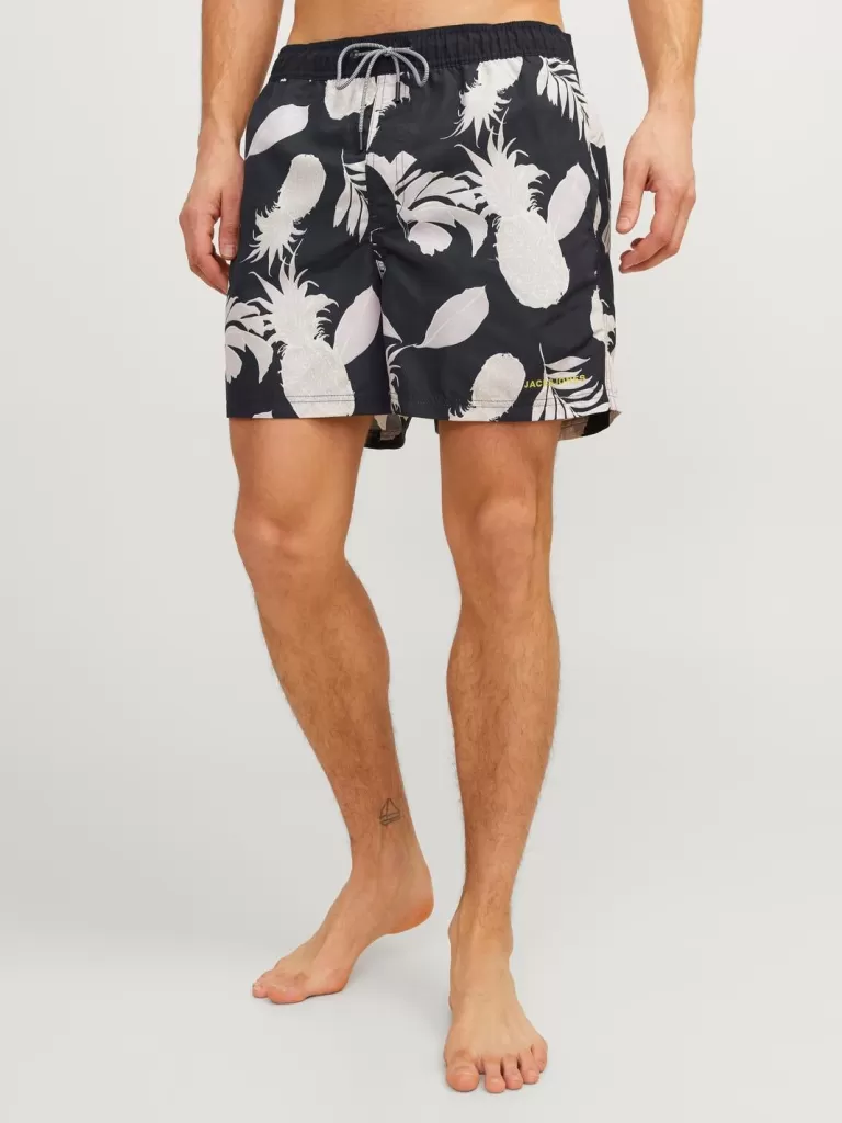 JACK & JONES Krótkie Spodenki^Krój regularny Szorty dlo pływania Czarny