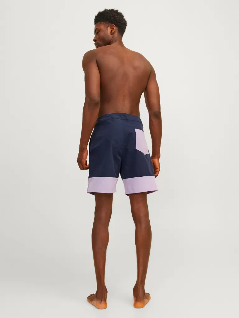 JACK & JONES Krótkie Spodenki^Krój regularny Szorty dlo pływania Niebieski