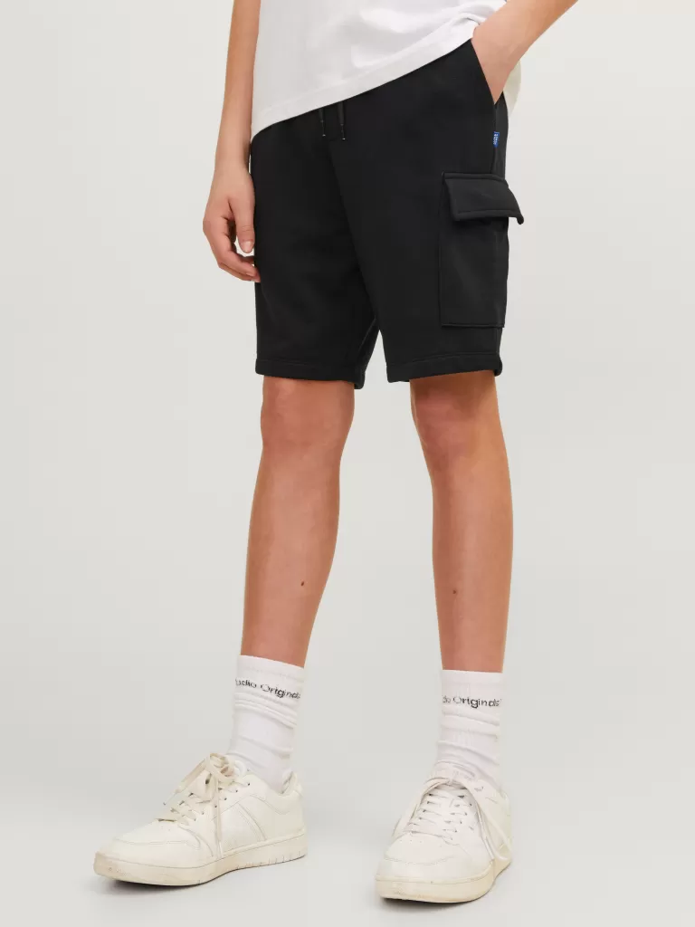 JACK & JONES Krótkie Spodenki | Wyprzedaż^Krój regularny Szorty dresowe Junior Czarny