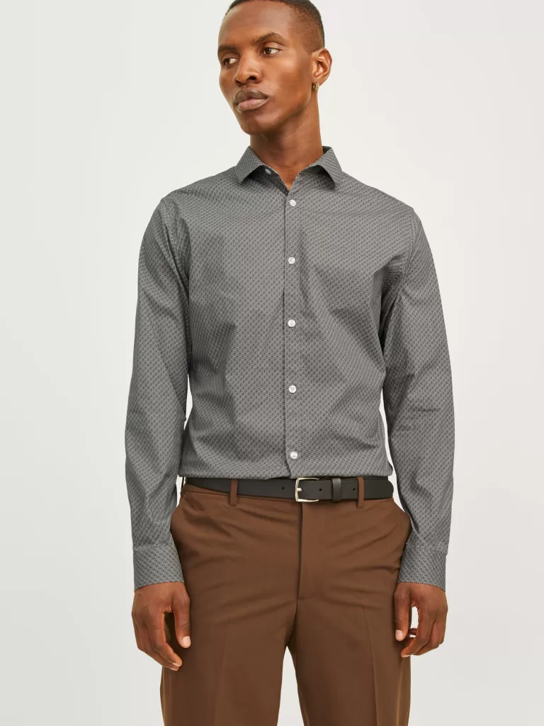 JACK & JONES Koszule^Krój slim Koszula Brązowy
