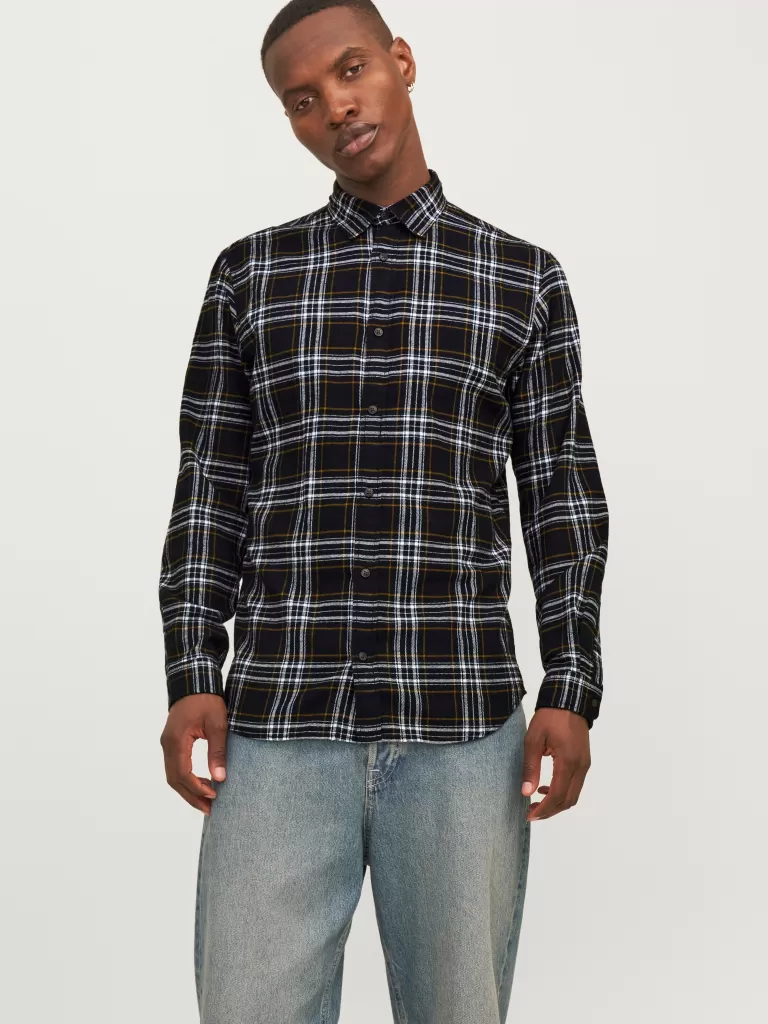 JACK & JONES Koszule^Krój slim Koszula Czarny