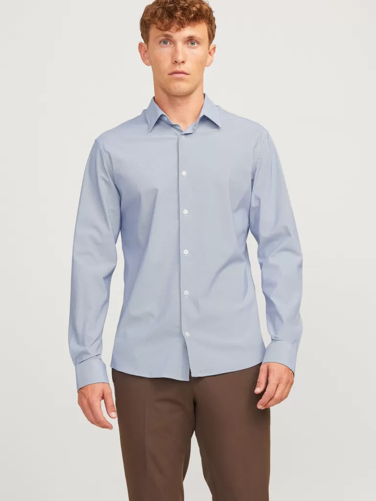 JACK & JONES Koszule^Krój slim Koszula Niebieski