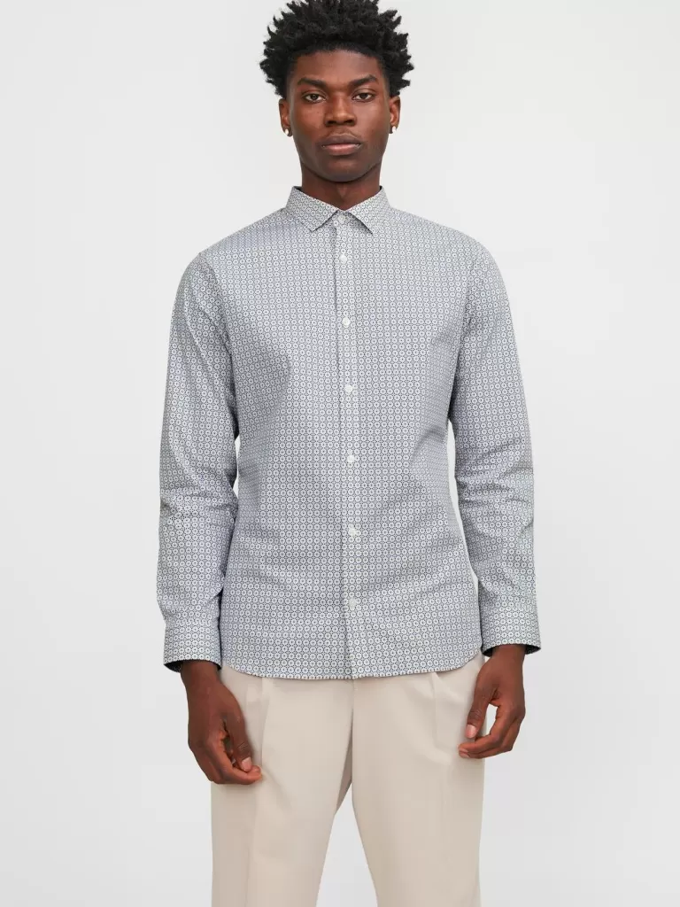 JACK & JONES Koszule^Krój slim Koszula Niebieski