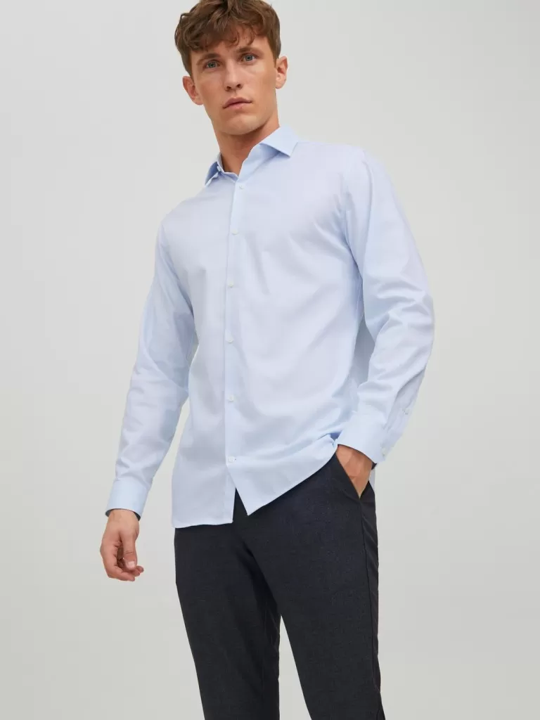 JACK & JONES Koszule^Krój slim Koszula Niebieski