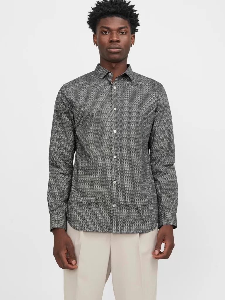JACK & JONES Koszule^Krój slim Koszula Brązowy