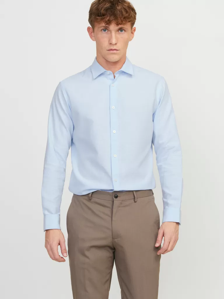 JACK & JONES Koszule^Krój slim Koszula Niebieski
