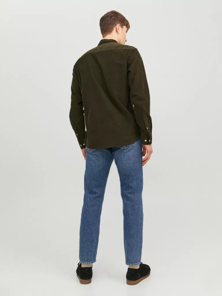 JACK & JONES Koszule^Krój slim Koszula Zielony