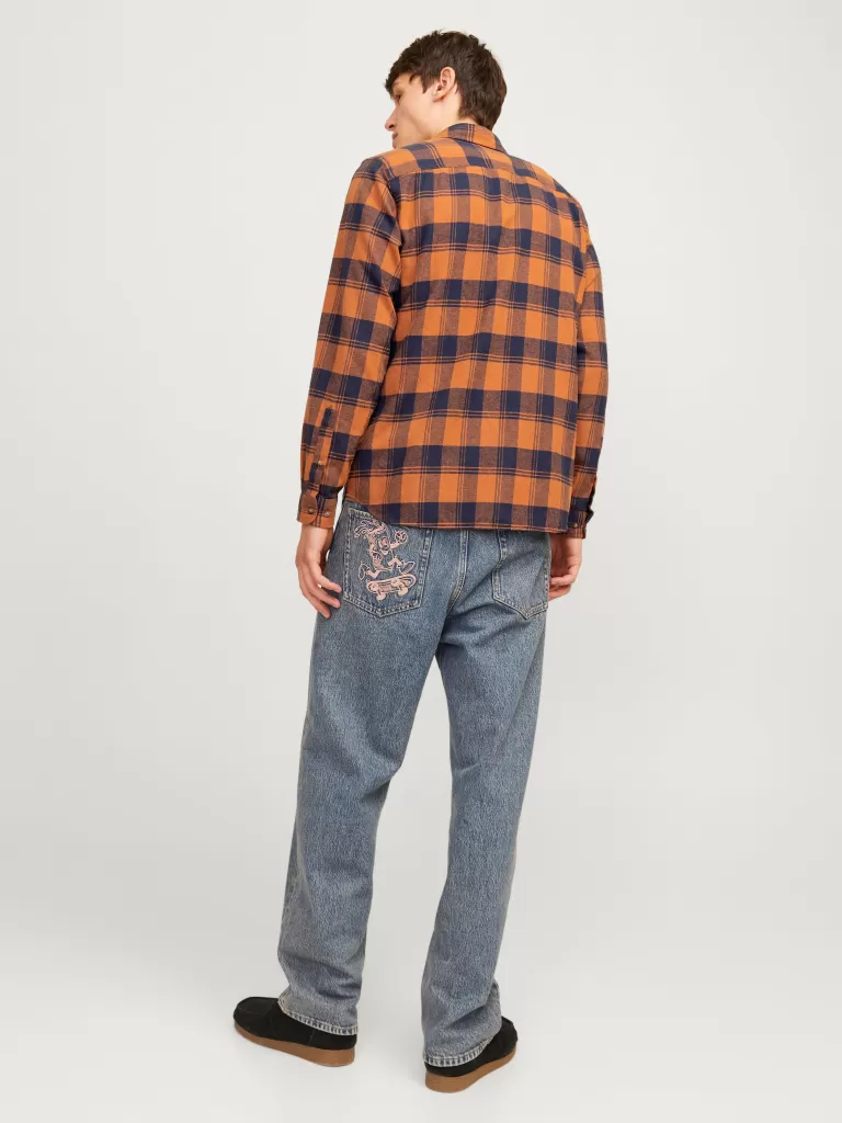 JACK & JONES Koszule^Krój slim Koszula Pomarańczowy