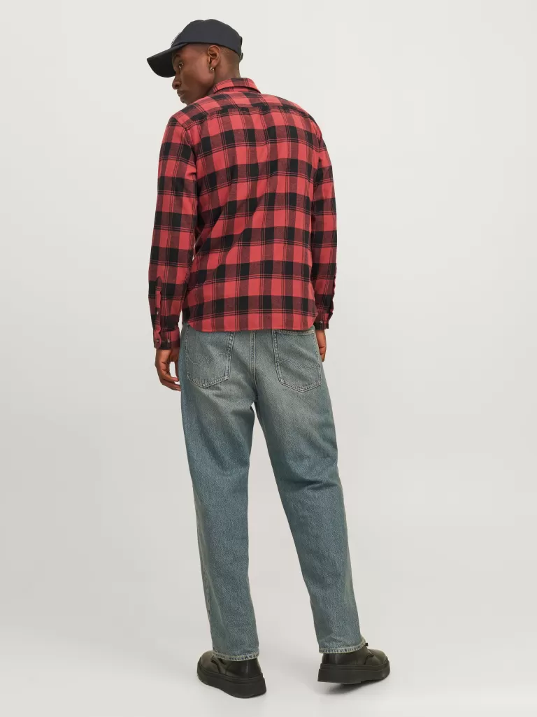 JACK & JONES Koszule^Krój slim Koszula Czerwony