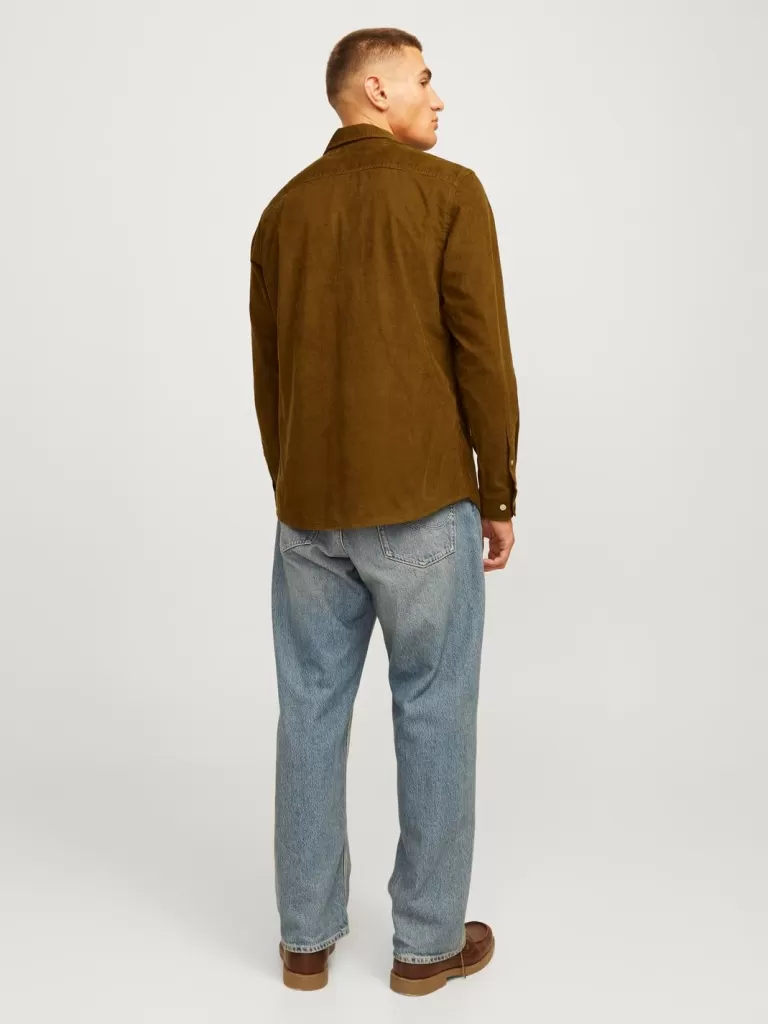 JACK & JONES Koszule^Krój slim Koszula Brązowy